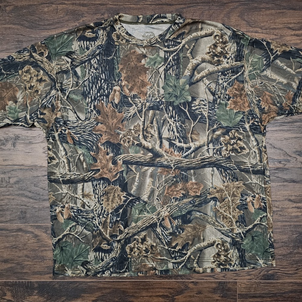 Cabela's Outdoor Gear‎ Mens 3XL Camo  Camouflage Long Sleeve Shirt X-Static Hunt